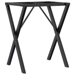 vidaXL Patas de mesa de comedor estructura X hierro fundido 50x40x73cm