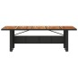 vidaXL Mesa de jardín superficie madera acacia ratán negro 240x90x75cm vidaXL Mesa de jardín superficie madera acacia ratán negro 240x90x75cm