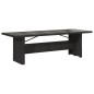 vidaXL Mesa de jardín superficie de vidrio ratán PE negro 240x90x75 cm vidaXL Mesa de jardín superficie de vidrio ratán PE negro 240x90x75 cm