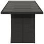vidaXL Mesa de jardín superficie de vidrio ratán PE negro 240x90x75 cm vidaXL Mesa de jardín superficie de vidrio ratán PE negro 240x90x75 cm