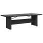 vidaXL Mesa de jardín superficie de vidrio ratán PE negro 240x90x75 cm vidaXL Mesa de jardín superficie de vidrio ratán PE negro 240x90x75 cm