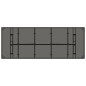 vidaXL Mesa de jardín superficie de vidrio ratán PE negro 240x90x75 cm vidaXL Mesa de jardín superficie de vidrio ratán PE negro 240x90x75 cm
