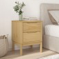 vidaXL Mesita de noche FLORO madera de pino marrón cera 45x39x57 cm vidaXL Mesita de noche FLORO madera de pino marrón cera 45x39x57 cm