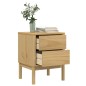 vidaXL Mesita de noche FLORO madera de pino marrón cera 45x39x57 cm vidaXL Mesita de noche FLORO madera de pino marrón cera 45x39x57 cm