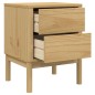 vidaXL Mesita de noche FLORO madera de pino marrón cera 45x39x57 cm vidaXL Mesita de noche FLORO madera de pino marrón cera 45x39x57 cm