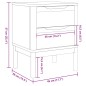 vidaXL Mesita de noche FLORO madera de pino marrón cera 45x39x57 cm vidaXL Mesita de noche FLORO madera de pino marrón cera 45x39x57 cm