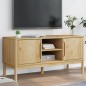 vidaXL Mueble de TV FLORO madera maciza pino marrón cera 114x43x55 cm vidaXL Mueble de TV FLORO madera maciza pino marrón cera 114x43x55 cm