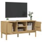 vidaXL Mueble de TV FLORO madera maciza pino marrón cera 114x43x55 cm vidaXL Mueble de TV FLORO madera maciza pino marrón cera 114x43x55 cm