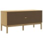 vidaXL Mueble de TV FLORO madera maciza pino marrón cera 114x43x55 cm vidaXL Mueble de TV FLORO madera maciza pino marrón cera 114x43x55 cm