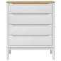 vidaXL Cómoda cajonera FLORO madera maciza de pino blanco vidaXL Cómoda cajonera FLORO madera maciza de pino blanco