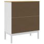 vidaXL Cómoda cajonera FLORO madera maciza de pino blanco vidaXL Cómoda cajonera FLORO madera maciza de pino blanco
