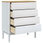 vidaXL Cómoda cajonera FLORO madera maciza de pino blanco vidaXL Cómoda cajonera FLORO madera maciza de pino blanco