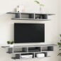 vidaXL Muebles de TV de pared madera ingeniería gris hormigón
