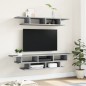 vidaXL Muebles de TV de pared madera ingeniería gris hormigón