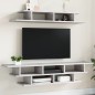 vidaXL Muebles de TV de pared madera ingeniería gris hormigón