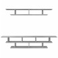 vidaXL Muebles de TV de pared madera ingeniería gris hormigón