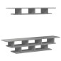 vidaXL Muebles de TV de pared madera ingeniería gris hormigón