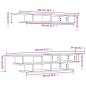 vidaXL Muebles de TV de pared madera ingeniería gris hormigón
