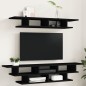 vidaXL Muebles de TV de pared madera de ingeniería negro