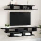vidaXL Muebles de TV de pared madera de ingeniería negro