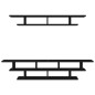 vidaXL Muebles de TV de pared madera de ingeniería negro