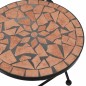 vidaXL Juego de bistró de mosaico de hierro y cerámica terracota
