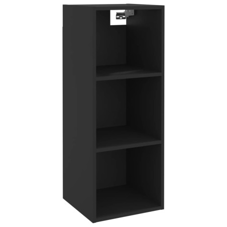 vidaXL Armario de pared madera contrachapada negro 34,5x32,5x90 cm