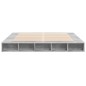 vidaXL Estructura de cama madera de ingeniería gris hormigón 200x200cm vidaXL Estructura de cama madera de ingeniería gris hormigón 200x200cm