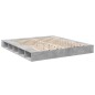 vidaXL Estructura de cama madera de ingeniería gris hormigón 200x200cm vidaXL Estructura de cama madera de ingeniería gris hormigón 200x200cm