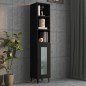 vidaXL Armario de pared madera contrachapada negro 34,5x32,5x90 cm vidaXL Armario de pared madera contrachapada negro 34,5x32,5x90 cm