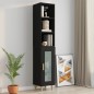 vidaXL Armario de pared madera contrachapada negro 34,5x32,5x90 cm vidaXL Armario de pared madera contrachapada negro 34,5x32,5x90 cm