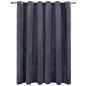 vidaXL Cortina opaca y anillas de metal terciopelo antracita 290x245cm vidaXL Cortina opaca y anillas de metal terciopelo antracita 290x245cm
