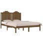 vidaXL Estructura de cama doble pequeña madera pino marrón 120x190 cm vidaXL Estructura de cama doble pequeña madera pino marrón 120x190 cm