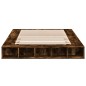 vidaXL Estructura de cama madera de ingeniería roble ahumado 160x200cm