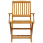 vidaXL Juego bistró pleglable 3 piezas madera maciza acacia