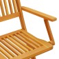vidaXL Juego bistró pleglable 3 piezas madera maciza acacia