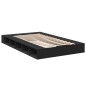 vidaXL Estructura de cama madera de ingeniería negra 140x190 cm vidaXL Estructura de cama madera de ingeniería negra 140x190 cm