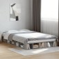 vidaXL Estructura de cama madera de ingeniería gris Sonoma 135x190 cm