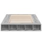 vidaXL Estructura de cama madera de ingeniería gris Sonoma 135x190 cm