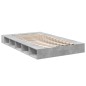 vidaXL Estructura de cama madera de ingeniería gris hormigón 135x190cm vidaXL Estructura de cama madera de ingeniería gris hormigón 135x190cm