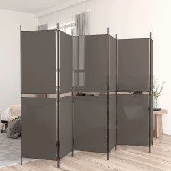 vidaXL Biombo divisor de 6 paneles de tela gris antracita 300x180 cm