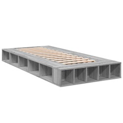 vidaXL Estructura de cama madera de ingeniería gris Sonoma 90x190 cm