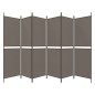 vidaXL Biombo divisor de 6 paneles de tela gris antracita 300x180 cm vidaXL Biombo divisor de 6 paneles de tela gris antracita 300x180 cm