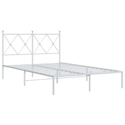 vidaXL Estructura de cama de metal con cabecero blanca 120x200 cm