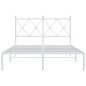 vidaXL Estructura de cama de metal con cabecero blanca 120x200 cm vidaXL Estructura de cama de metal con cabecero blanca 120x200 cm