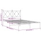 vidaXL Estructura de cama de metal con cabecero blanca 120x200 cm vidaXL Estructura de cama de metal con cabecero blanca 120x200 cm