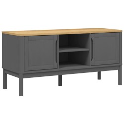 vidaXL Mueble de TV FLORO madera maciza de pino gris 114x43x55 cm