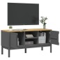 vidaXL Mueble de TV FLORO madera maciza de pino gris 114x43x55 cm vidaXL Mueble de TV FLORO madera maciza de pino gris 114x43x55 cm