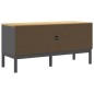 vidaXL Mueble de TV FLORO madera maciza de pino gris 114x43x55 cm vidaXL Mueble de TV FLORO madera maciza de pino gris 114x43x55 cm