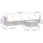 vidaXL Set de muebles de jardín 5 pzas y cojines ratán sintético negro vidaXL Set de muebles de jardín 5 pzas y cojines ratán sintético negro